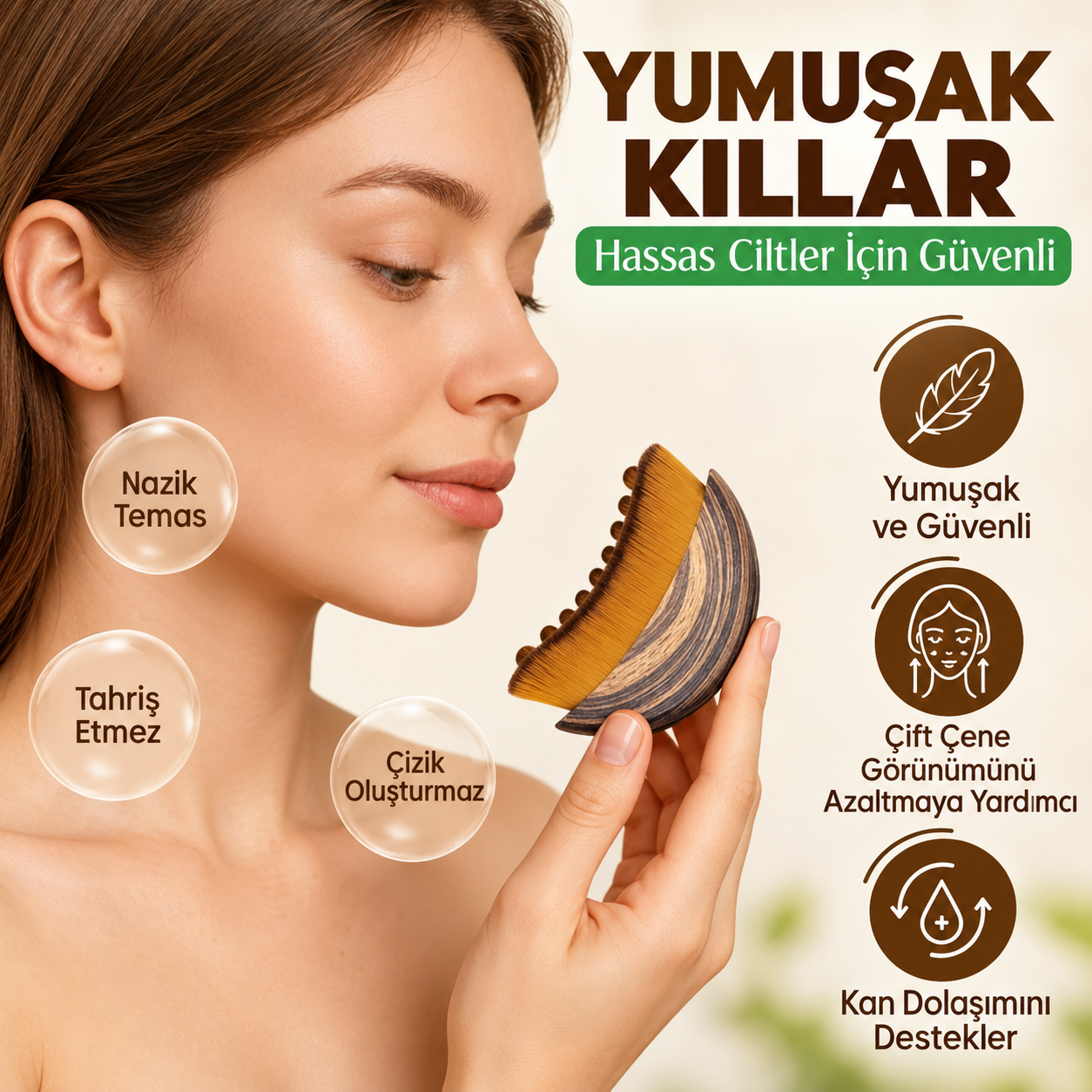 Lenfian™ - Doğal Yüz Lifting & Lenf Drenaj Fırçası